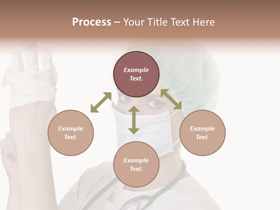 A Woman Wearing A Surgical Mask And Gloves PowerPoint Template