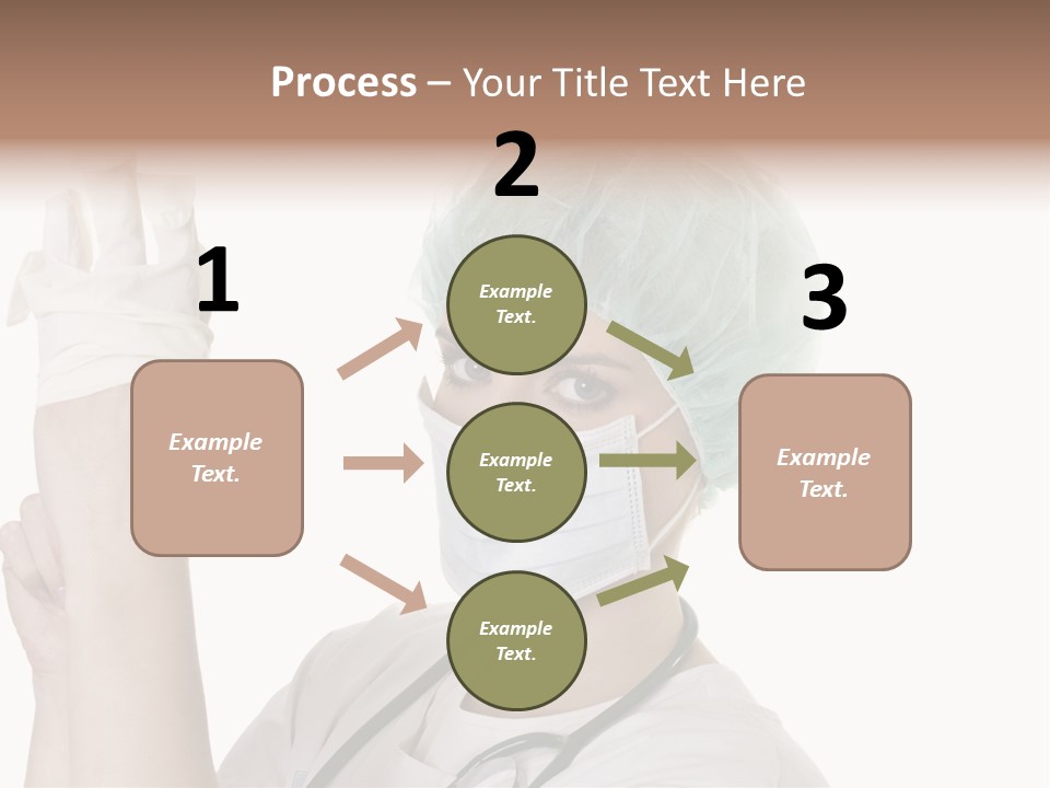 A Woman Wearing A Surgical Mask And Gloves PowerPoint Template
