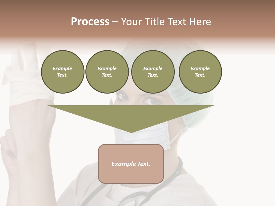 A Woman Wearing A Surgical Mask And Gloves PowerPoint Template