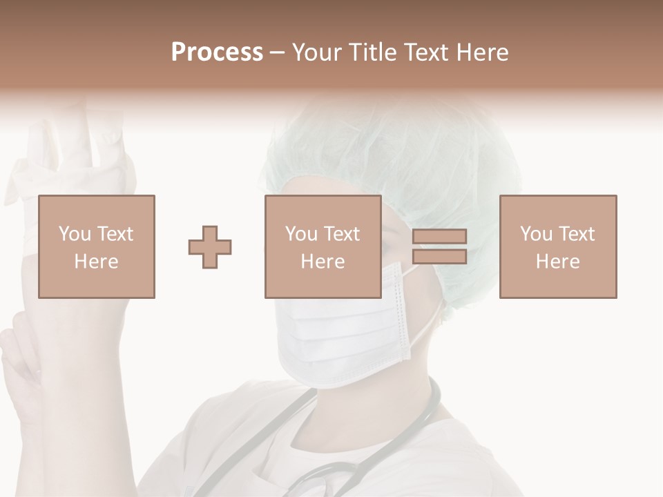 A Woman Wearing A Surgical Mask And Gloves PowerPoint Template