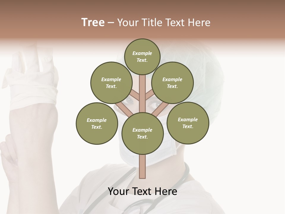 A Woman Wearing A Surgical Mask And Gloves PowerPoint Template