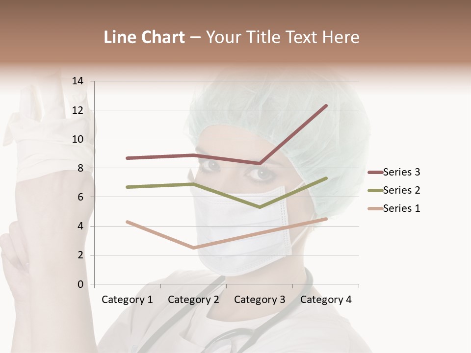 A Woman Wearing A Surgical Mask And Gloves PowerPoint Template
