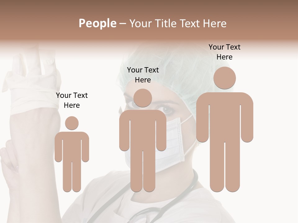 A Woman Wearing A Surgical Mask And Gloves PowerPoint Template