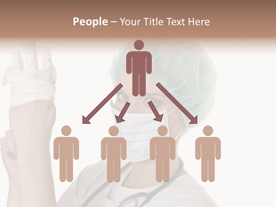 A Woman Wearing A Surgical Mask And Gloves PowerPoint Template