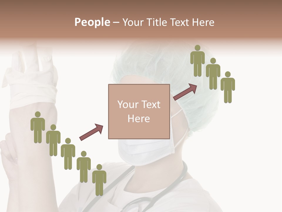 A Woman Wearing A Surgical Mask And Gloves PowerPoint Template