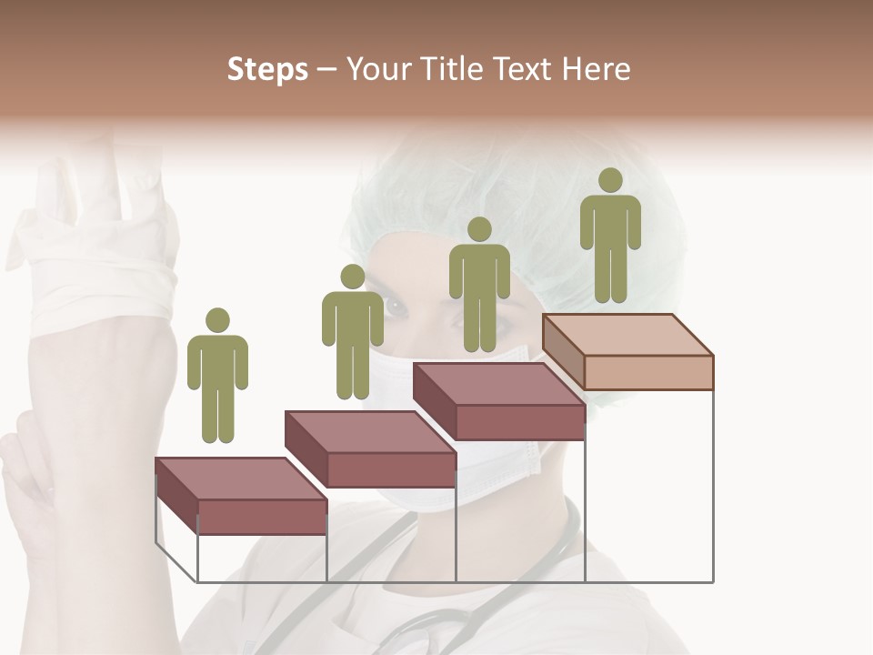 A Woman Wearing A Surgical Mask And Gloves PowerPoint Template