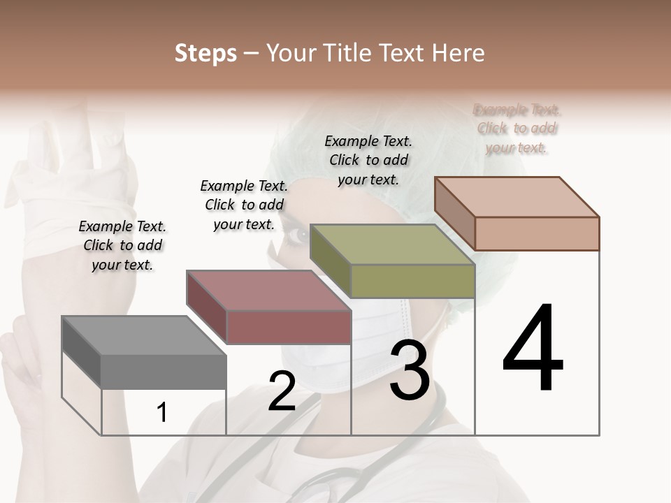 A Woman Wearing A Surgical Mask And Gloves PowerPoint Template