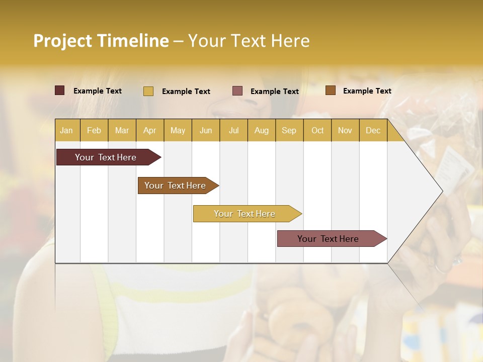 A Woman Holding A Bag Of Doughnuts In A Store PowerPoint Template