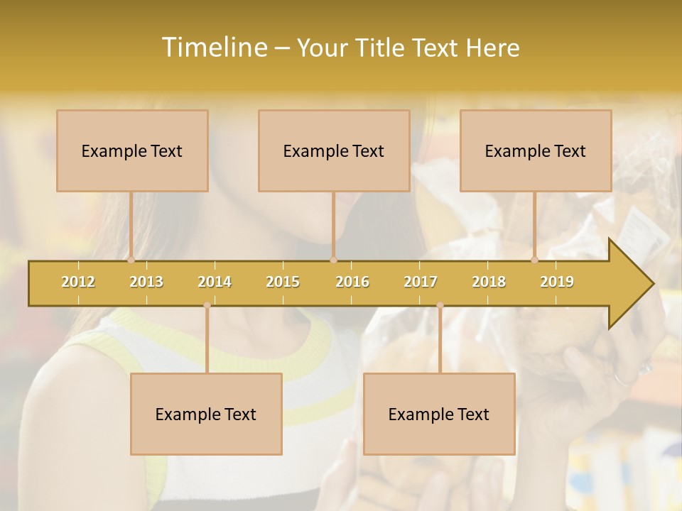 A Woman Holding A Bag Of Doughnuts In A Store PowerPoint Template