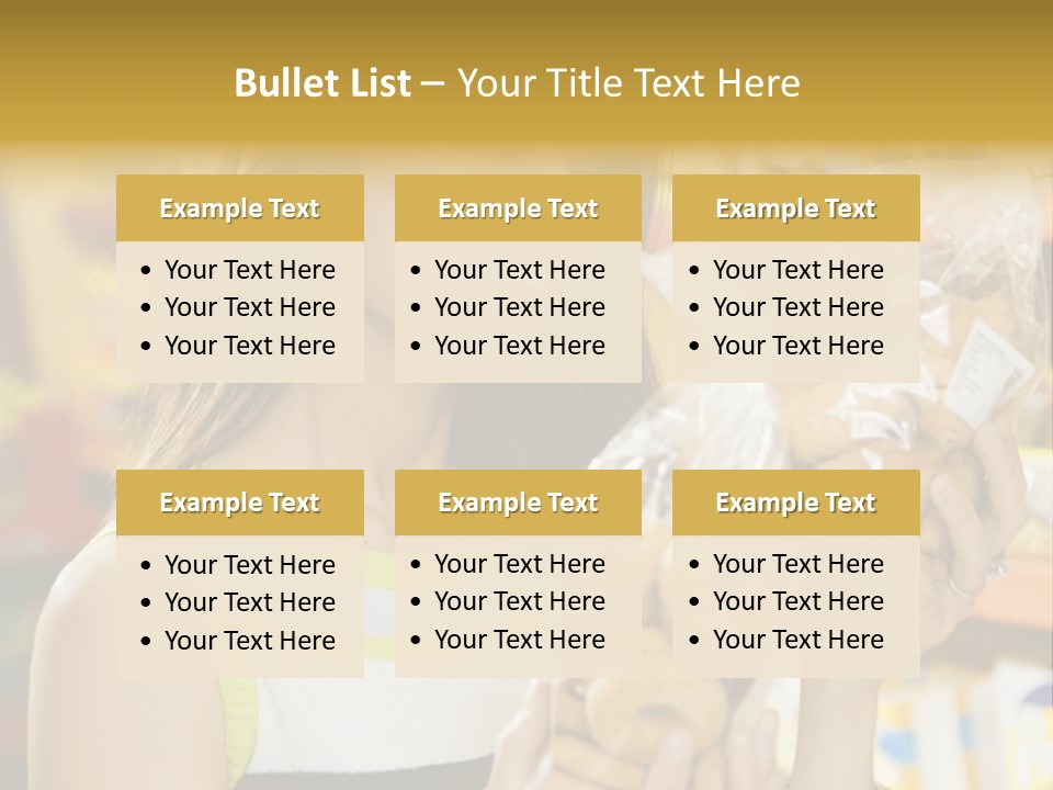 A Woman Holding A Bag Of Doughnuts In A Store PowerPoint Template