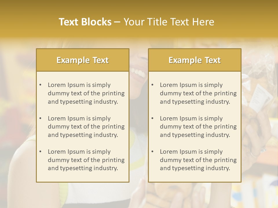 A Woman Holding A Bag Of Doughnuts In A Store PowerPoint Template