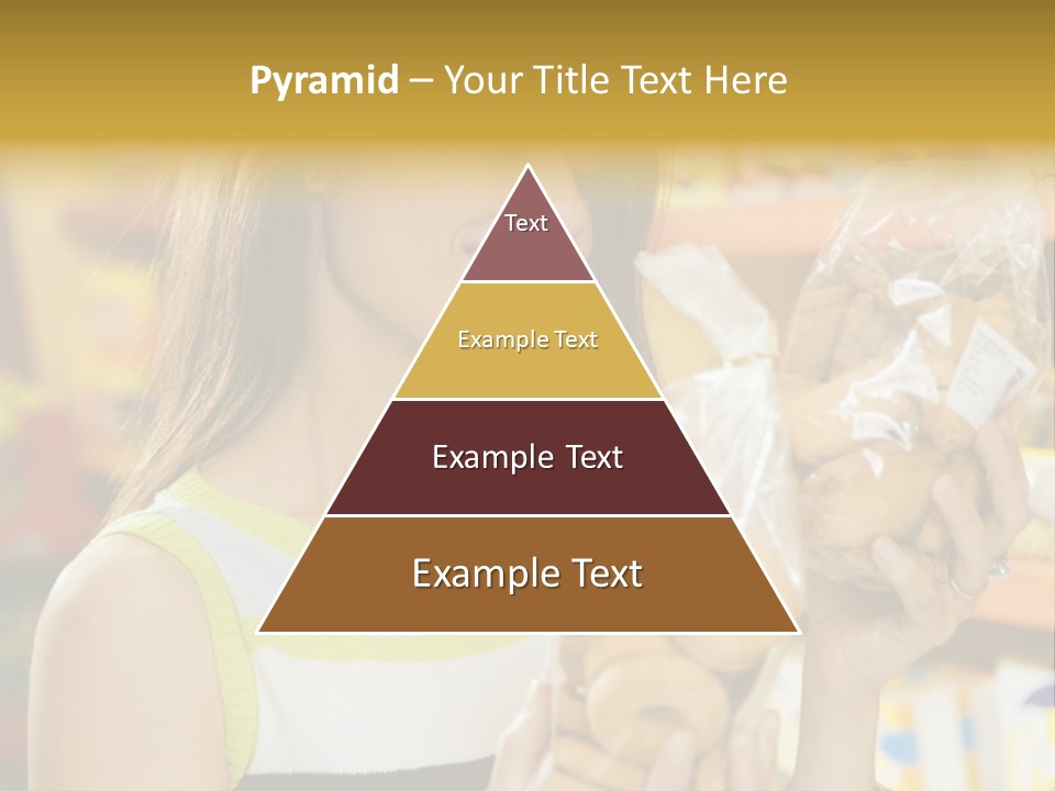 A Woman Holding A Bag Of Doughnuts In A Store PowerPoint Template