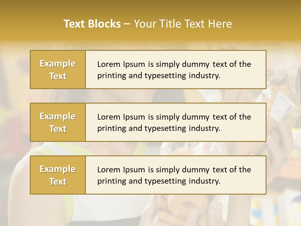 A Woman Holding A Bag Of Doughnuts In A Store PowerPoint Template