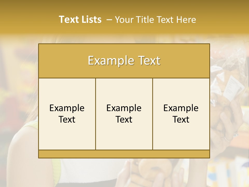 A Woman Holding A Bag Of Doughnuts In A Store PowerPoint Template