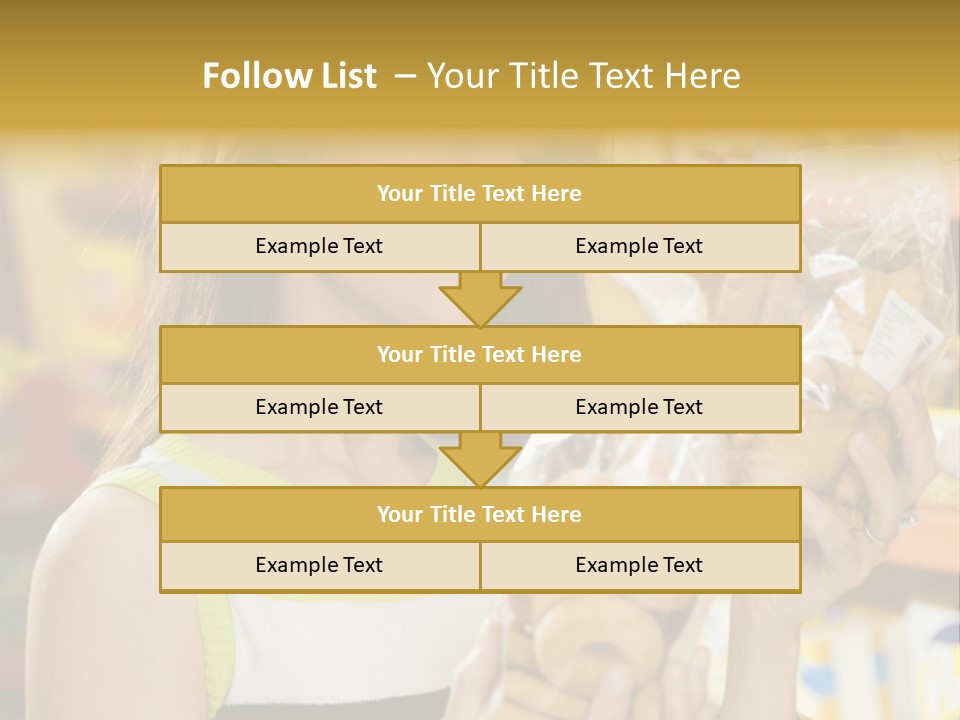 A Woman Holding A Bag Of Doughnuts In A Store PowerPoint Template