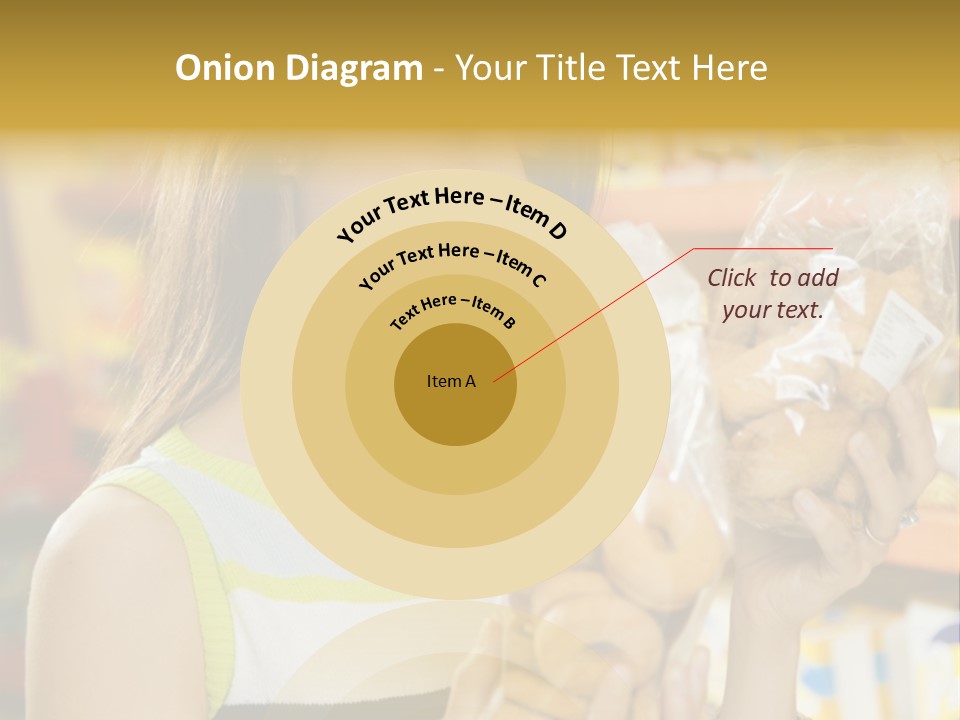 A Woman Holding A Bag Of Doughnuts In A Store PowerPoint Template