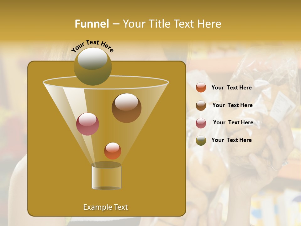 A Woman Holding A Bag Of Doughnuts In A Store PowerPoint Template
