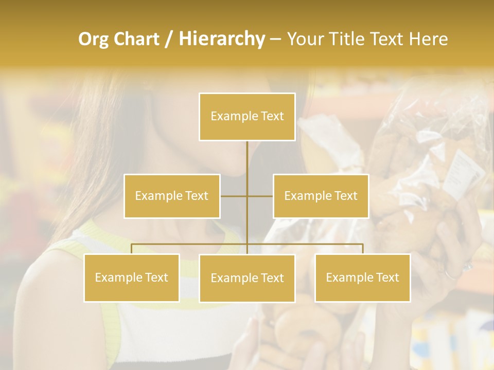 A Woman Holding A Bag Of Doughnuts In A Store PowerPoint Template