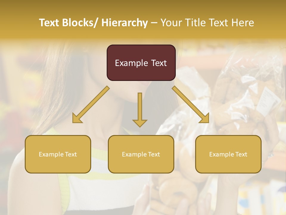 A Woman Holding A Bag Of Doughnuts In A Store PowerPoint Template