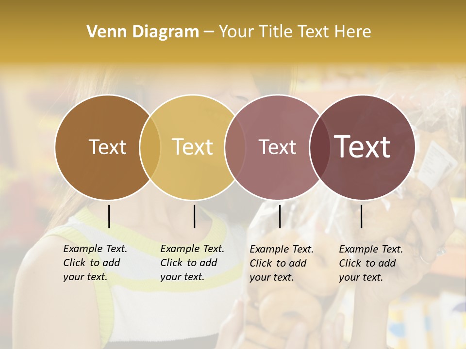 A Woman Holding A Bag Of Doughnuts In A Store PowerPoint Template