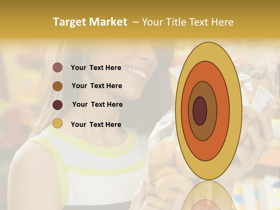 A Woman Holding A Bag Of Doughnuts In A Store PowerPoint Template