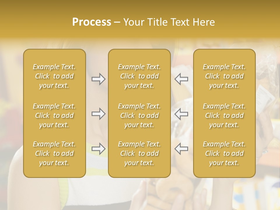 A Woman Holding A Bag Of Doughnuts In A Store PowerPoint Template