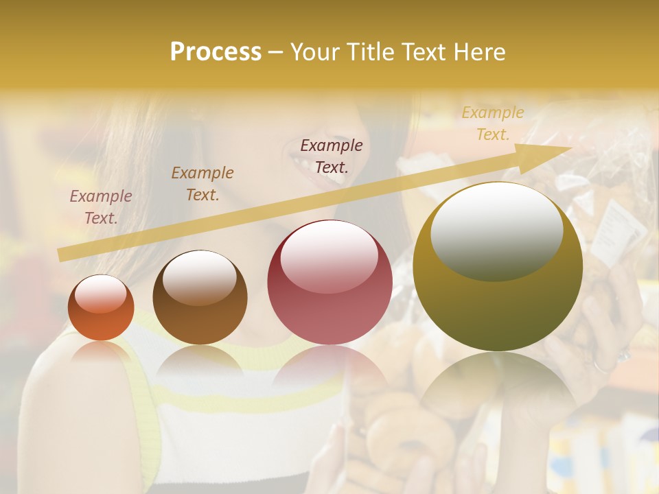 A Woman Holding A Bag Of Doughnuts In A Store PowerPoint Template