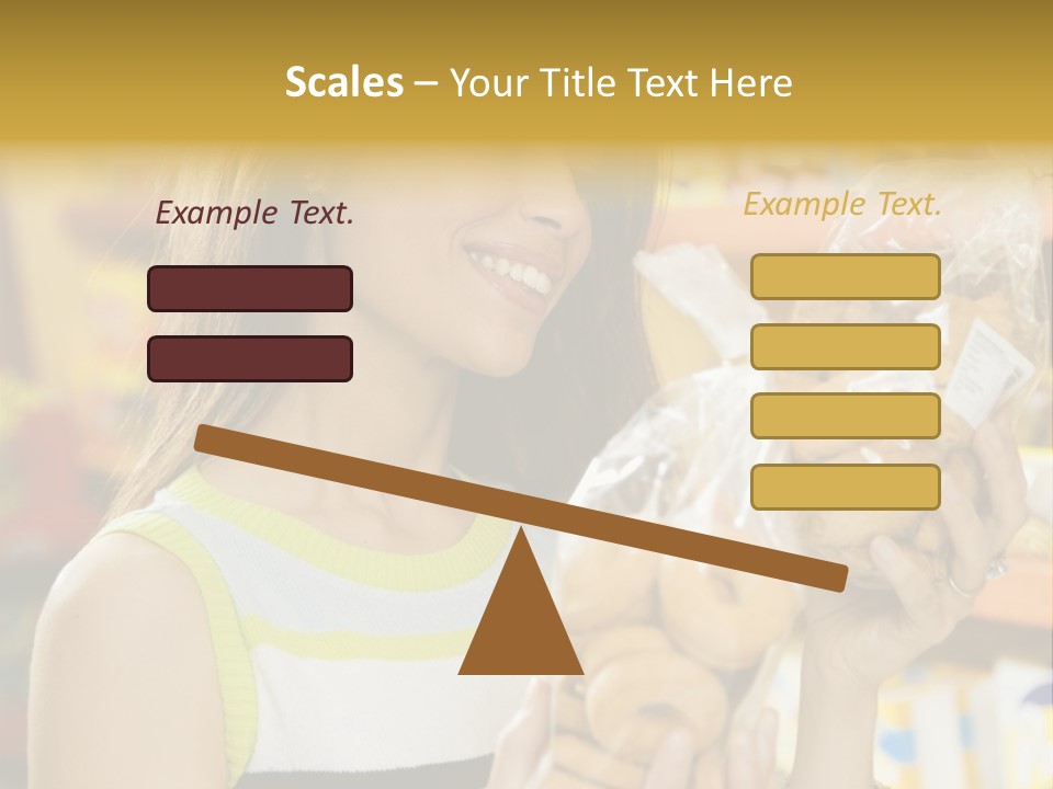 A Woman Holding A Bag Of Doughnuts In A Store PowerPoint Template