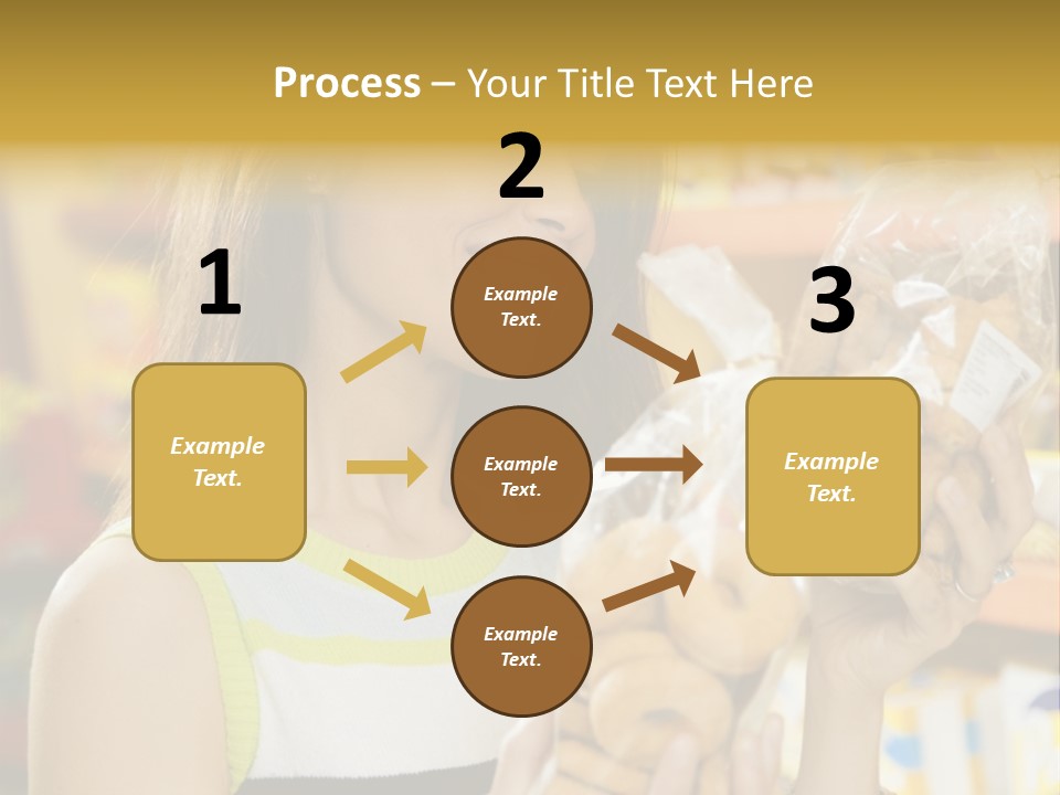 A Woman Holding A Bag Of Doughnuts In A Store PowerPoint Template