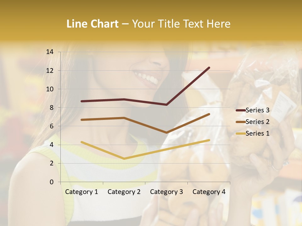 A Woman Holding A Bag Of Doughnuts In A Store PowerPoint Template