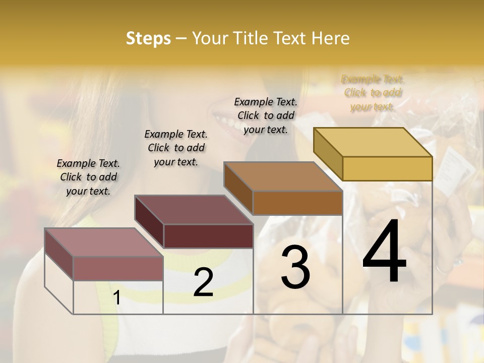 A Woman Holding A Bag Of Doughnuts In A Store PowerPoint Template