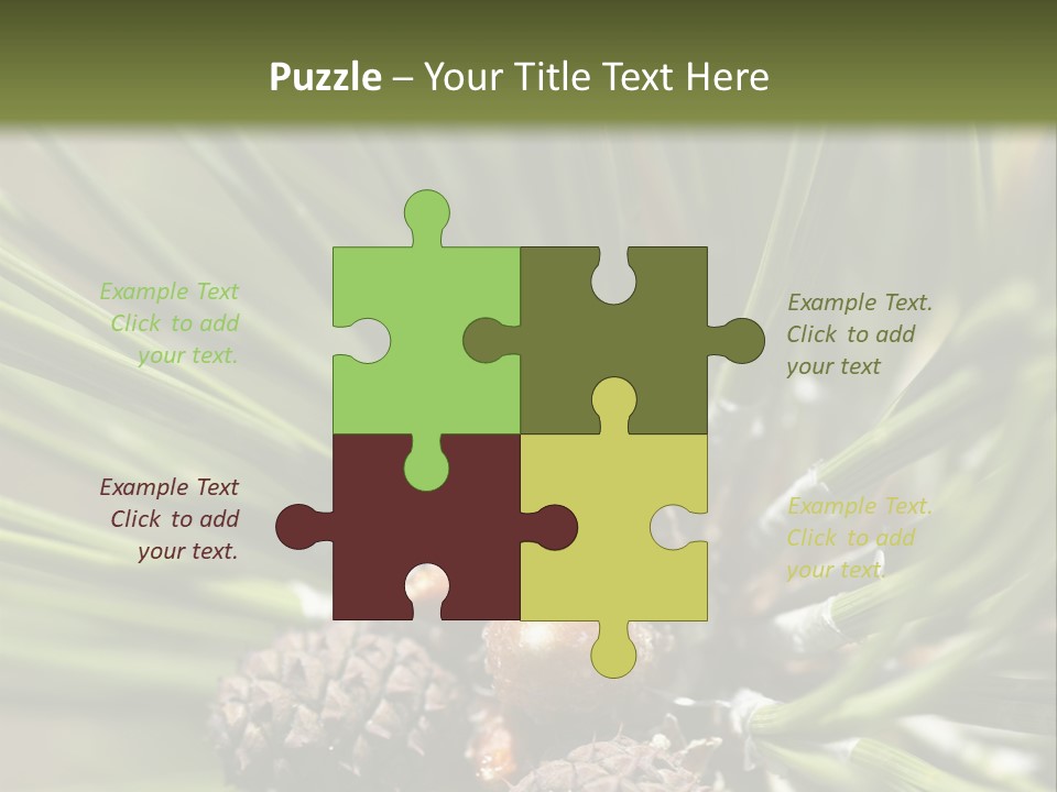 A Pine Tree With Cones And Cones On It PowerPoint Template