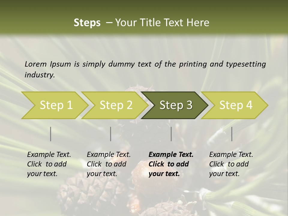 A Pine Tree With Cones And Cones On It PowerPoint Template