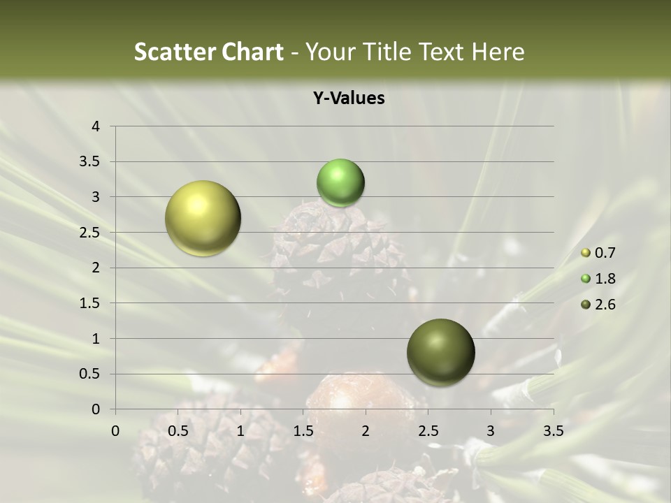 A Pine Tree With Cones And Cones On It PowerPoint Template
