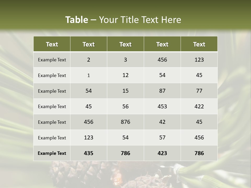A Pine Tree With Cones And Cones On It PowerPoint Template