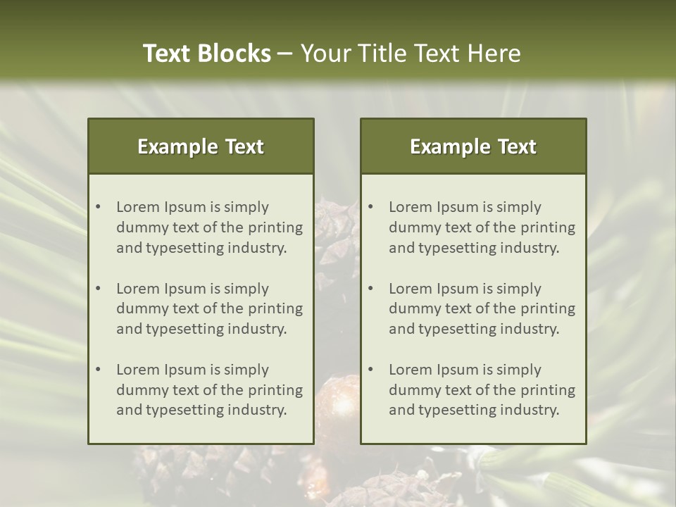 A Pine Tree With Cones And Cones On It PowerPoint Template