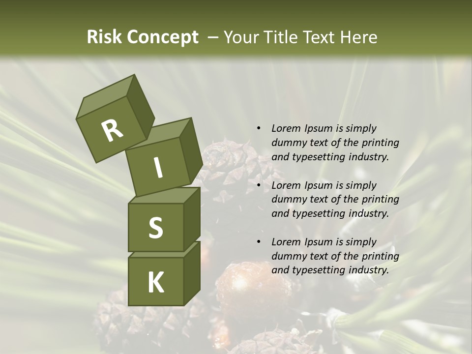 A Pine Tree With Cones And Cones On It PowerPoint Template