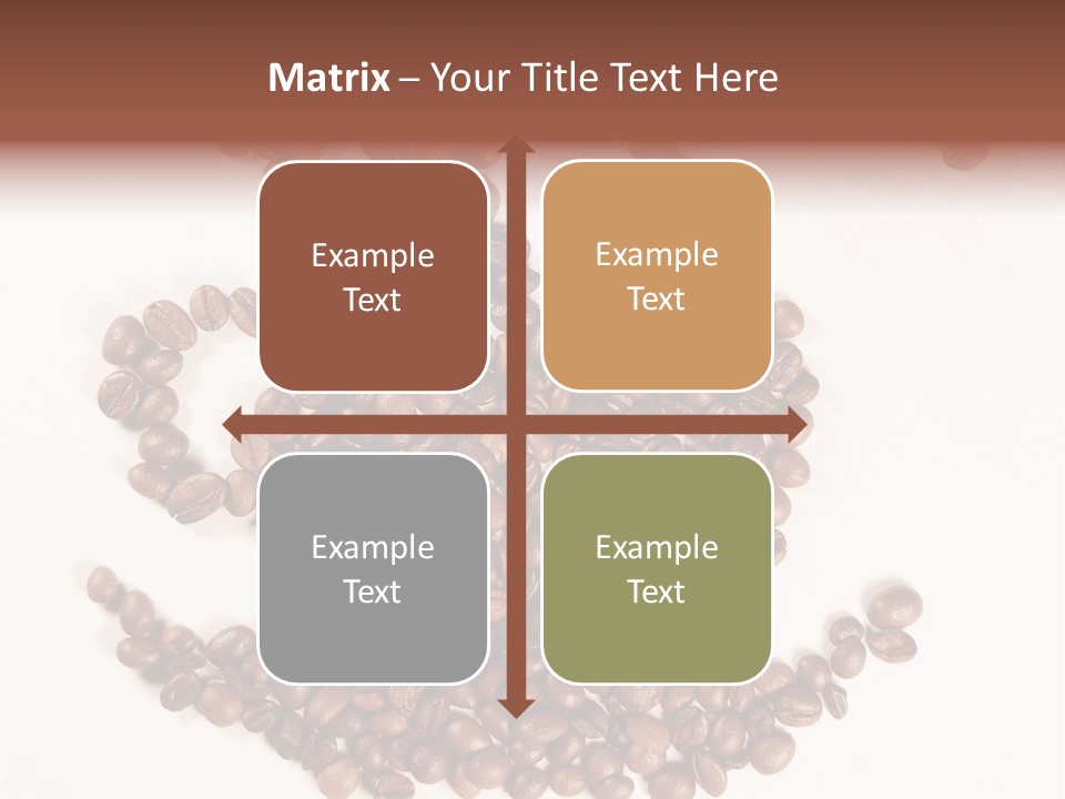 A Pile Of Coffee Beans On A White Surface PowerPoint Template