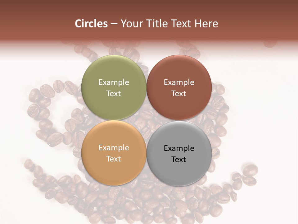 A Pile Of Coffee Beans On A White Surface PowerPoint Template