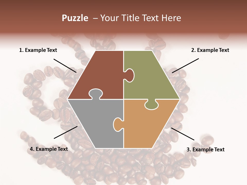 A Pile Of Coffee Beans On A White Surface PowerPoint Template