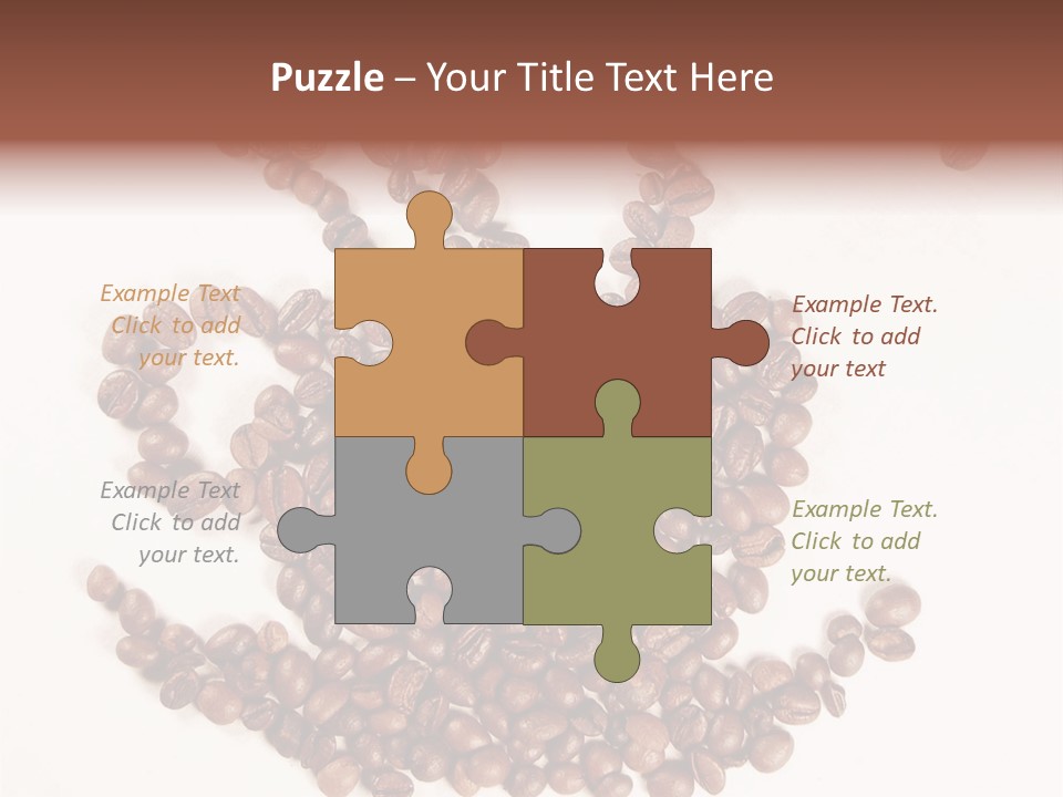A Pile Of Coffee Beans On A White Surface PowerPoint Template
