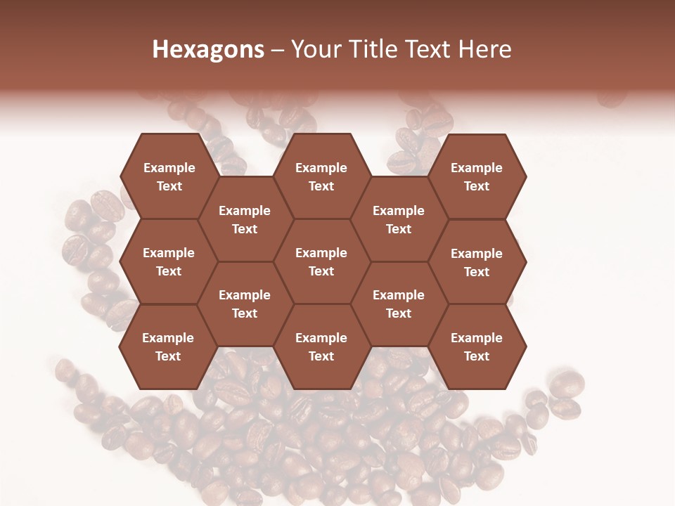 A Pile Of Coffee Beans On A White Surface PowerPoint Template