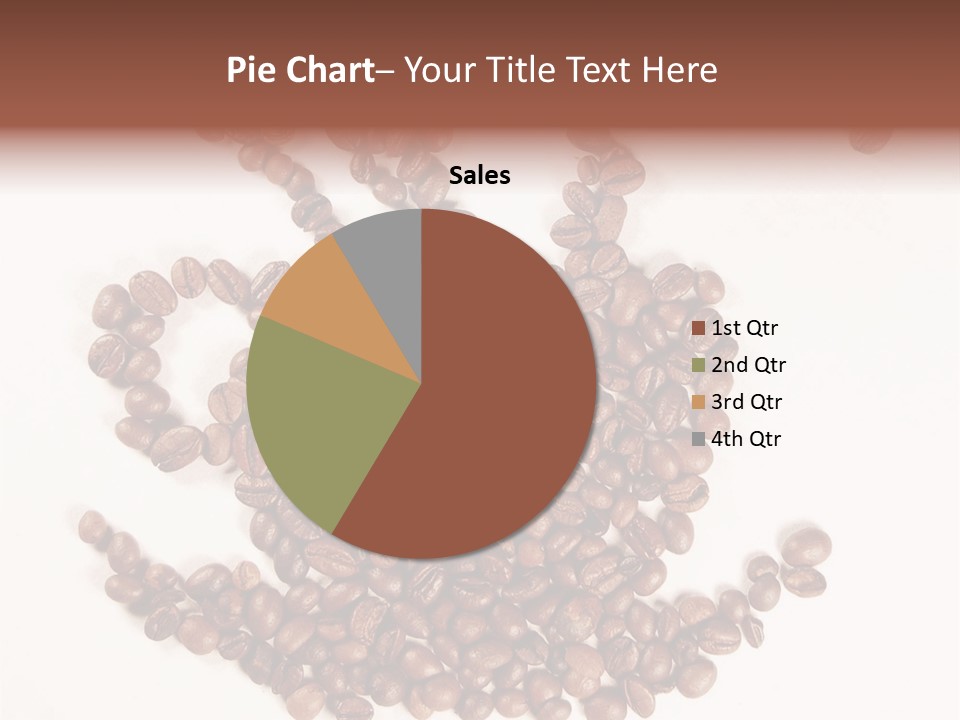 A Pile Of Coffee Beans On A White Surface PowerPoint Template