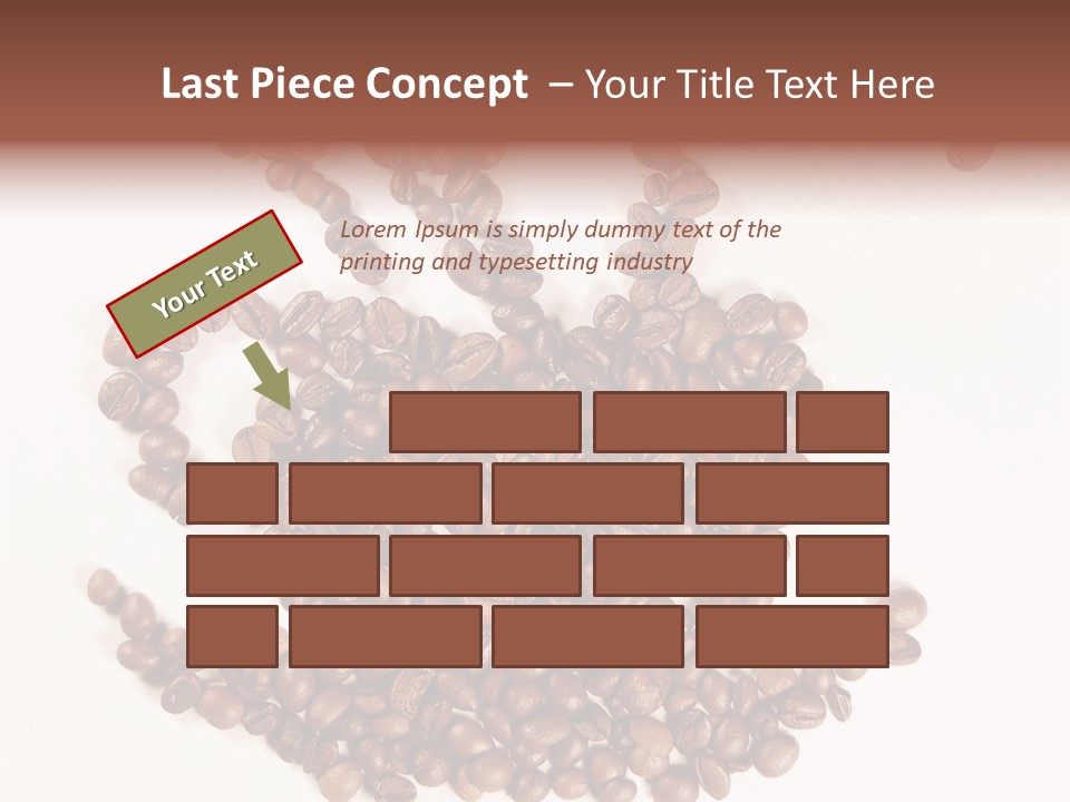 A Pile Of Coffee Beans On A White Surface PowerPoint Template