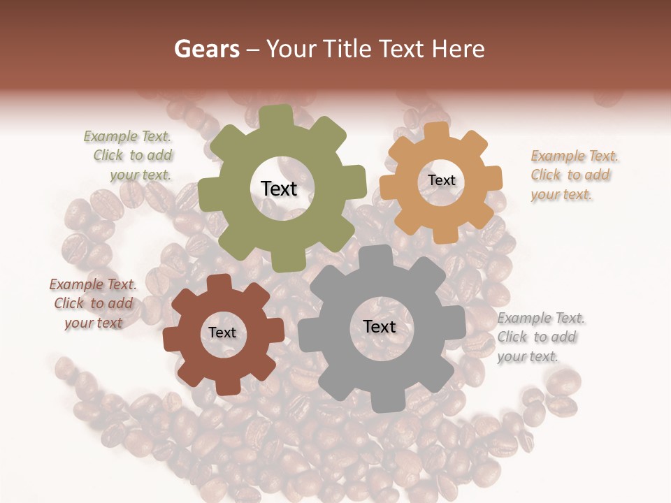A Pile Of Coffee Beans On A White Surface PowerPoint Template