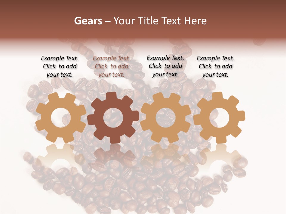 A Pile Of Coffee Beans On A White Surface PowerPoint Template