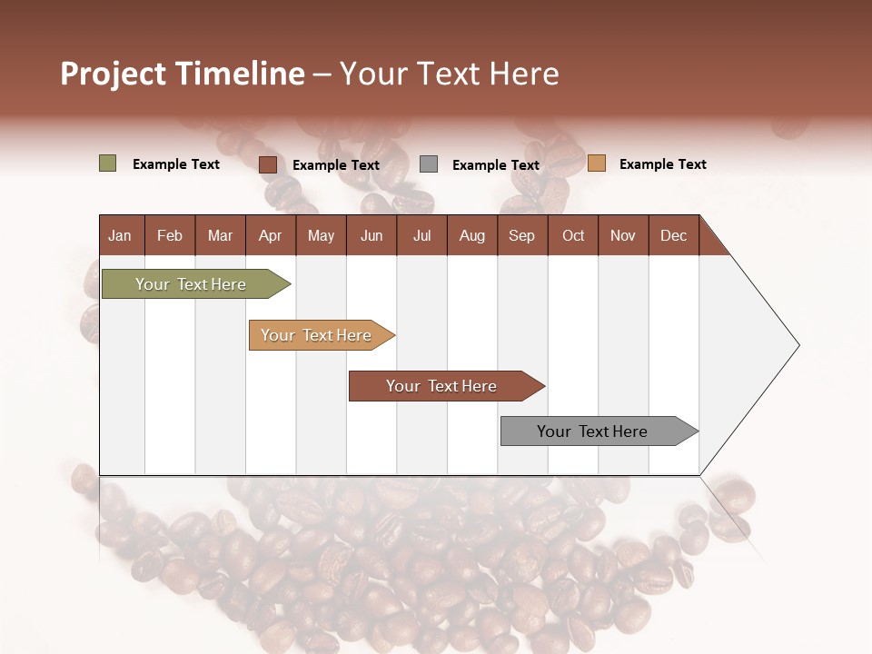 A Pile Of Coffee Beans On A White Surface PowerPoint Template