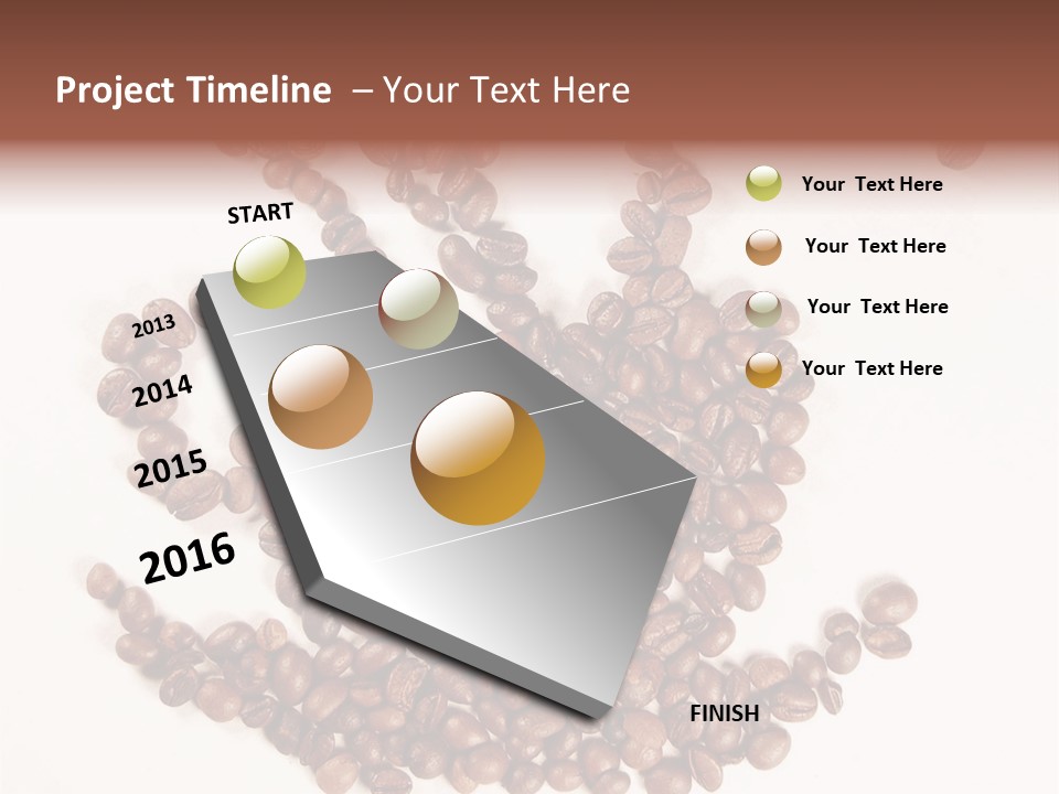 A Pile Of Coffee Beans On A White Surface PowerPoint Template
