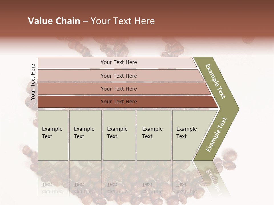A Pile Of Coffee Beans On A White Surface PowerPoint Template