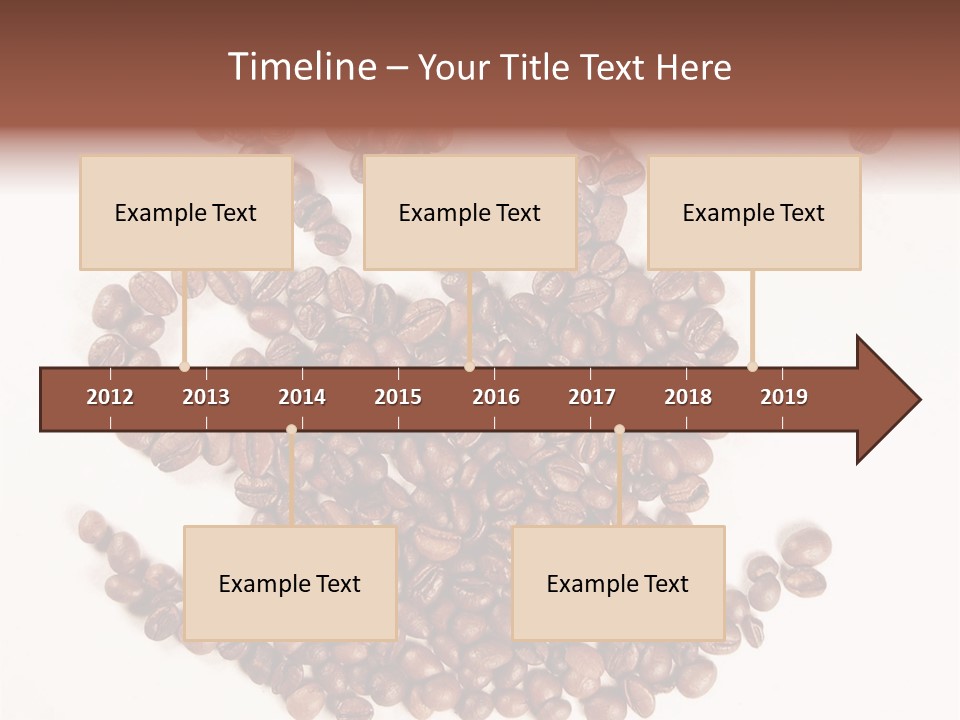 A Pile Of Coffee Beans On A White Surface PowerPoint Template